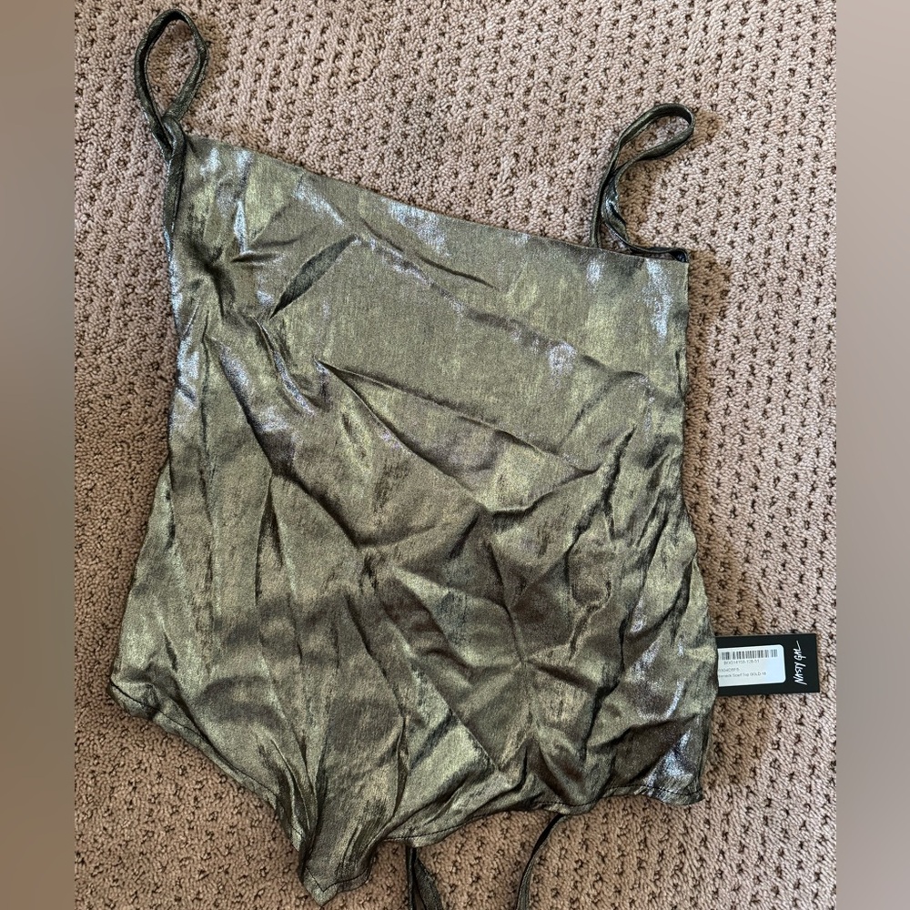 Nasty Gal Metallic Top